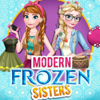 Modern Frozen Sisters,		Modern Frozen Sisters is a Dress Up game. You can play Modern Frozen Sisters in your browser for free. Anna and Elsa, the princesses from Arendelle, are very cute. They have great style and awesome features. The two lovely sisters like to keep up with the fashion trends and they would love a modern and sophisticated look. Help them look truly amazing in the game called Modern Frozen Sisters! Start with the make up and for cute Anna you can choose a very nice blue shade for the lids, a peach blush, black mascara to create long and cute lashes. On the lips apply apply a nude shade of lipstick, which is perfect for a modern Frozen look. 			