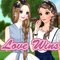 Love Wins,		Love Wins is a Dress Up game. You can play Love Wins in your browser for free. Love wins that for sure and the best part of it is that now, you ladies get to dress the two beautiful girls for their anniversary date. First of all, decide where they are going to spend the day: are they going for a picnic in the nature or to a fancy restaurant? Once you've decided that, you can start choosing the right clothes to dress them up with, style up her hair locks and do their make up looks in order to make sure they look absolutely flawless for each other. 			